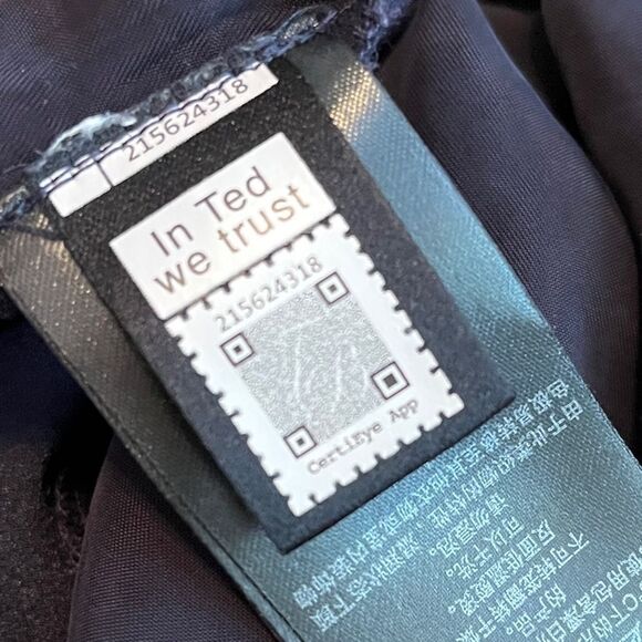 Ted Baker Delvina Halterneck Wide Leg Flowy Wrap Tie Jumpsuit Pocket Dark Navy 4 - Picture 10 of 12